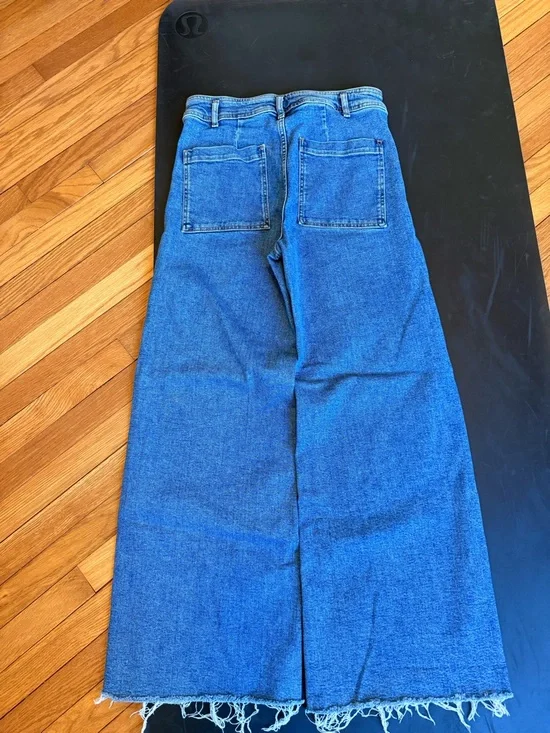 Zara High-Rise Wide-leg Marine Jeans - Picture 2 of 5